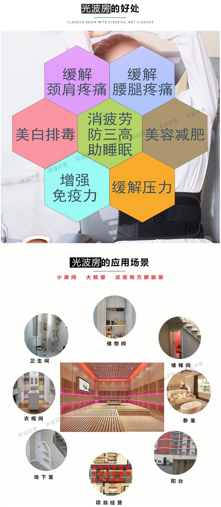 光波汗蒸房的好處